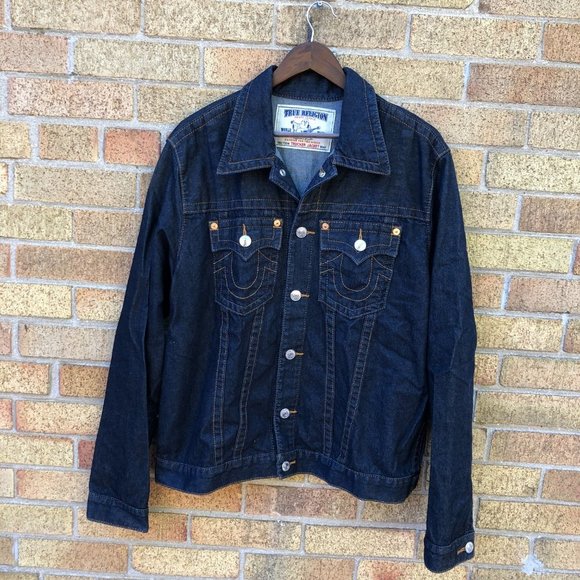 Vintage True Religion Denim Jacket Trucker Jacket Medium - Picture 2 of 6